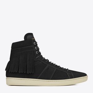 Saint Laurent SL 18H Court Classic Fringed Sneakers